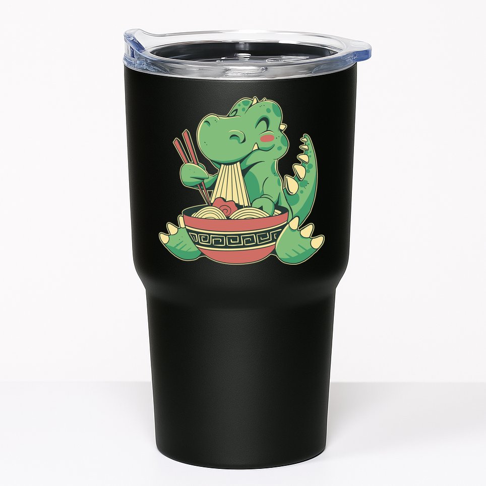 Baby Trex Eating Ramen Noodles Tumbler