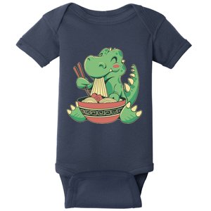 Baby Trex Eating Ramen Noodles Baby Bodysuit