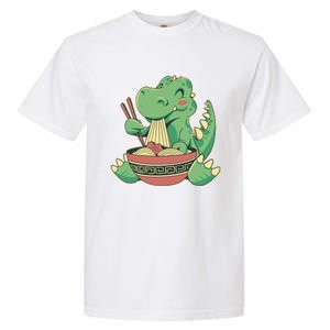 Baby Trex Eating Ramen Noodles Garment-Dyed Heavyweight T-Shirt