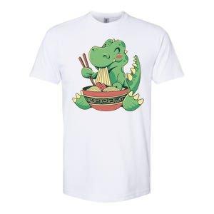 Baby Trex Eating Ramen Noodles Softstyle CVC T-Shirt