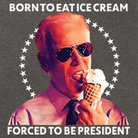 Born To Eat Ice Cream Forced To Be President Cotton Canvas Backpack