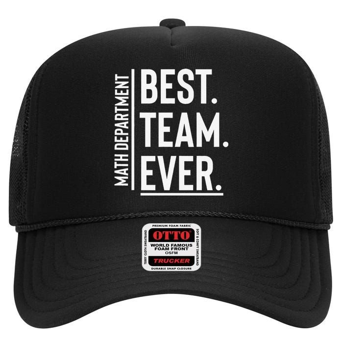 Best Team Ever Math Department High Crown Mesh Back Trucker Hat