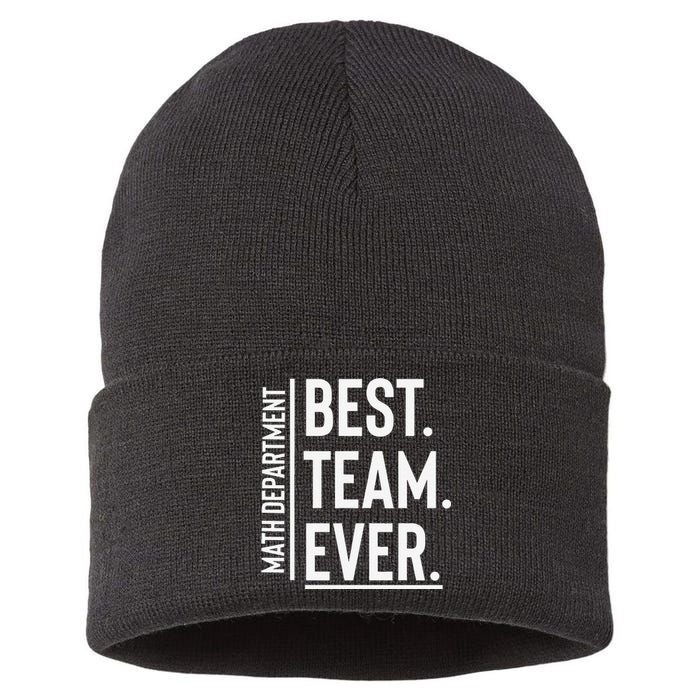 Best Team Ever Math Department Sustainable Knit Beanie