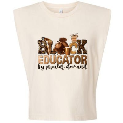 Black Teacher Educator African American Professor Ta School Garment-Dyed Women's Muscle Tee