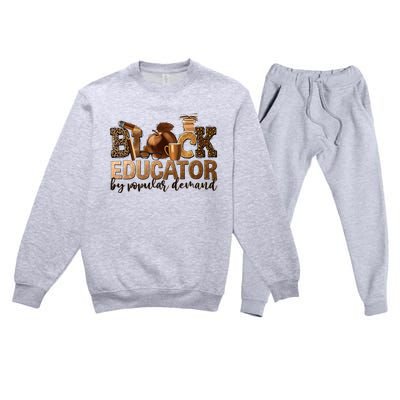 Black Teacher Educator African American Professor Ta School Premium Crewneck Sweatsuit Set