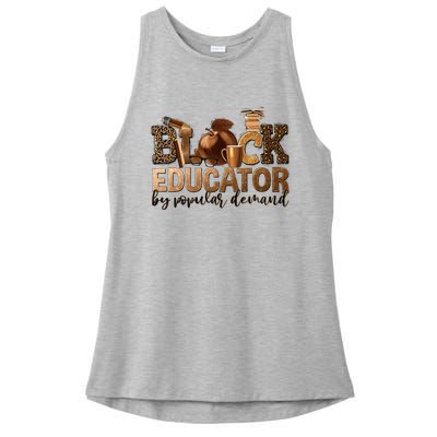 Black Teacher Educator African American Professor Ta School Ladies PosiCharge Tri-Blend Wicking Tank