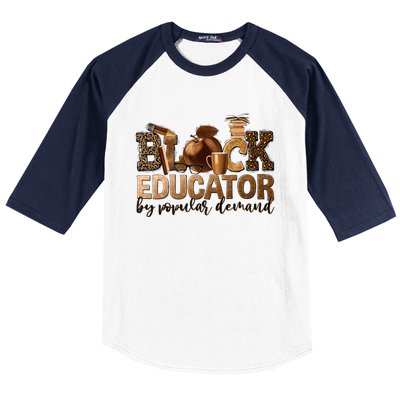 Black Teacher Educator African American Professor Ta School Baseball Sleeve Shirt