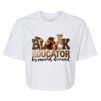 Black Teacher Educator African American Professor Ta School Bella+Canvas Jersey Crop Tee