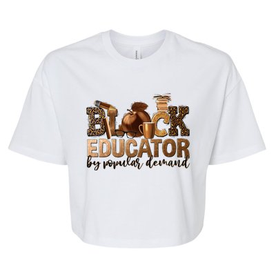 Black Teacher Educator African American Professor Ta School Bella+Canvas Jersey Crop Tee