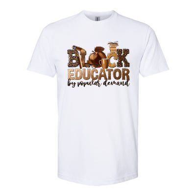 Black Teacher Educator African American Professor Ta School Softstyle CVC T-Shirt