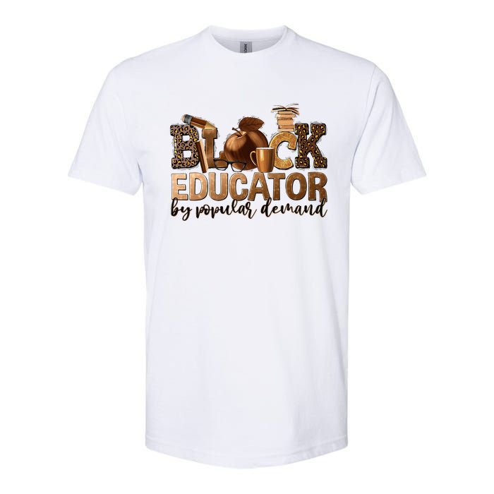 Black Teacher Educator African American Professor Ta School Softstyle CVC T-Shirt