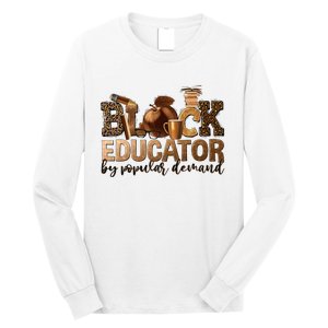 Black Teacher Educator African American Professor Ta School Long Sleeve Shirt