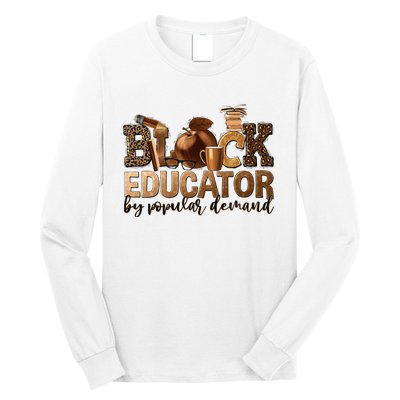 Black Teacher Educator African American Professor Ta School Long Sleeve Shirt