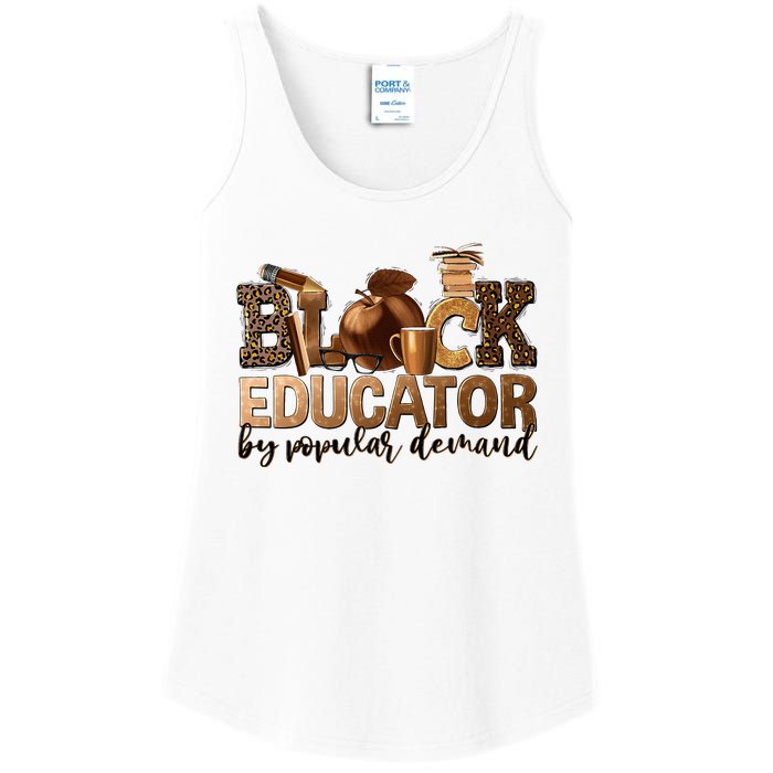 Black Teacher Educator African American Professor Ta School Ladies Essential Tank