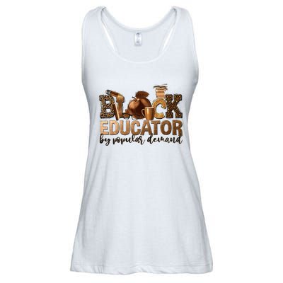 Black Teacher Educator African American Professor Ta School Ladies Essential Flowy Tank