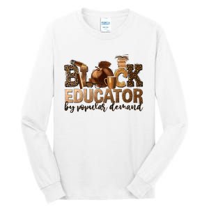 Black Teacher Educator African American Professor Ta School Tall Long Sleeve T-Shirt