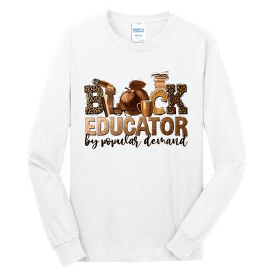 Black Teacher Educator African American Professor Ta School Tall Long Sleeve T-Shirt