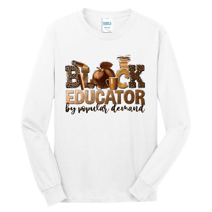 Black Teacher Educator African American Professor Ta School Tall Long Sleeve T-Shirt