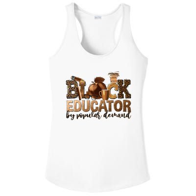 Black Teacher Educator African American Professor Ta School Ladies PosiCharge Competitor Racerback Tank