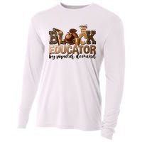 Black Teacher Educator African American Professor Ta School Cooling Performance Long Sleeve Crew