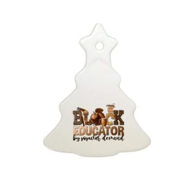 Black Teacher Educator African American Professor Ta School Ceramic Tree Ornament