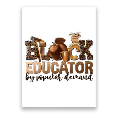 Black Teacher Educator African American Professor Ta School Poster