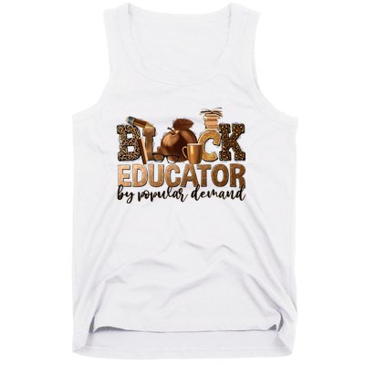 Black Teacher Educator African American Professor Ta School Tank Top