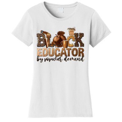 Black Teacher Educator African American Professor Ta School Women's T-Shirt