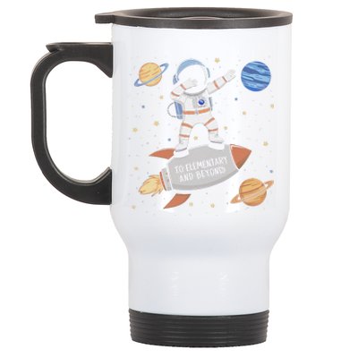 Back To Elementary And Beyond Funny First Day Of School Stainless Steel Travel Mug