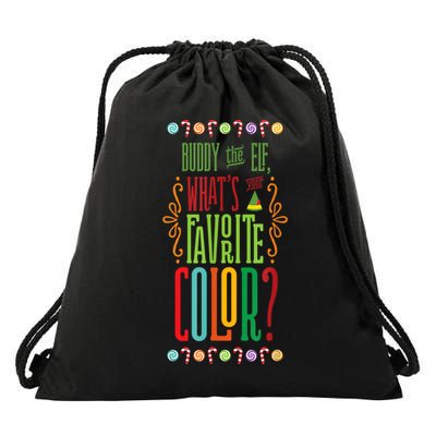 Buddy The Elf, What's Your Favorite Color? Drawstring Bag