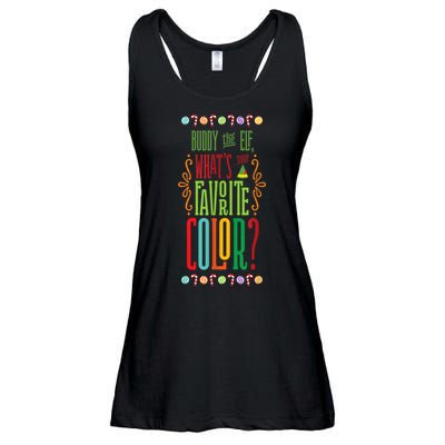 Buddy The Elf, What's Your Favorite Color? Ladies Essential Flowy Tank