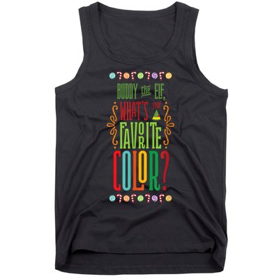 Buddy The Elf, What's Your Favorite Color? Tank Top