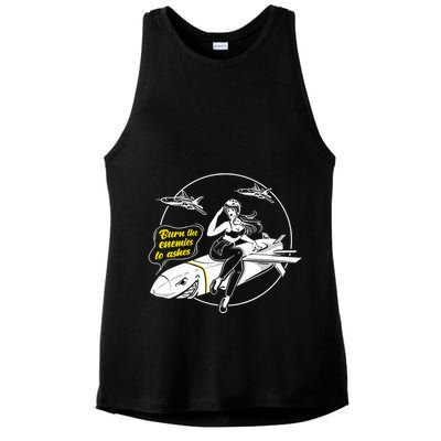 Burn The Enemies To Ashes Ladies PosiCharge Tri-Blend Wicking Tank