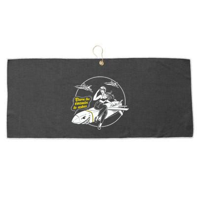 Burn The Enemies To Ashes Large Microfiber Waffle Golf Towel