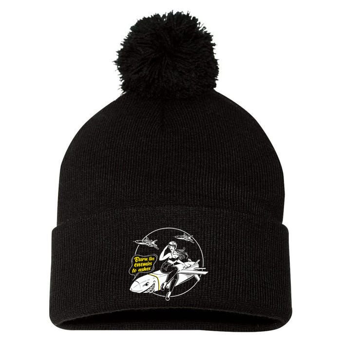 Burn The Enemies To Ashes Pom Pom 12in Knit Beanie