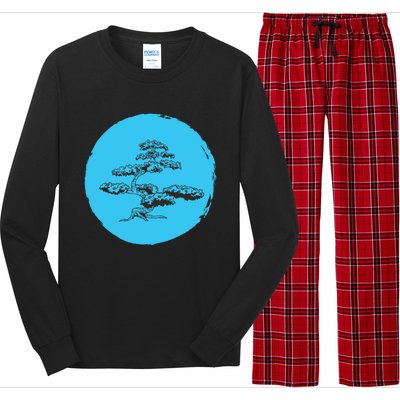 Bonsai Tree Enso Circle Gift Japanese Buddhist Zen Gift Cool Gift Long Sleeve Pajama Set