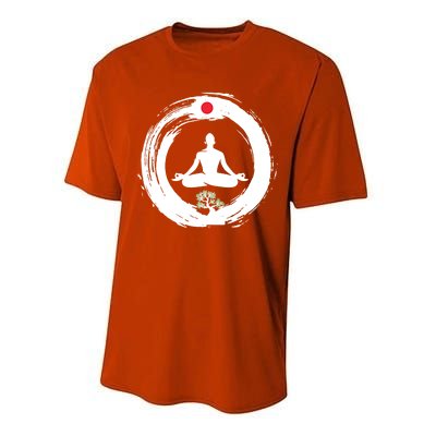 Bonsai Tree Enso Circle Zen Buddhist Japan Flag Meditation Gift Performance Sprint T-Shirt