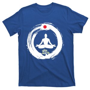 Bonsai Tree Enso Circle Zen Buddhist Japan Flag Meditation Gift T-Shirt