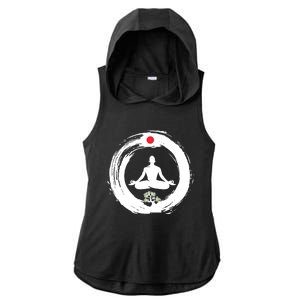 Bonsai Tree Enso Circle Zen Buddhist Japan Flag Meditation Cool Gift Ladies PosiCharge Tri-Blend Wicking Draft Hoodie Tank