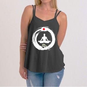 Bonsai Tree Enso Circle Zen Buddhist Japan Flag Meditation Cool Gift Women's Strappy Tank