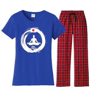 Bonsai Tree Enso Circle Zen Buddhist Japan Flag Meditation Cool Gift Women's Flannel Pajama Set