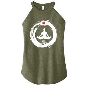 Bonsai Tree Enso Circle Zen Buddhist Japan Flag Meditation Cool Gift Women's Perfect Tri Rocker Tank