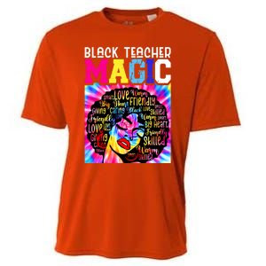 Black Teacher Educator Magic Africa Black History Juneteenth Funny Gift Cooling Performance Crew T-Shirt