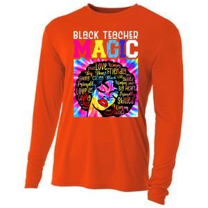 Black Teacher Educator Magic Africa Black History Juneteenth Funny Gift Cooling Performance Long Sleeve Crew