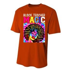 Black Teacher Educator Magic Africa Black History Juneteenth Funny Gift Performance Sprint T-Shirt