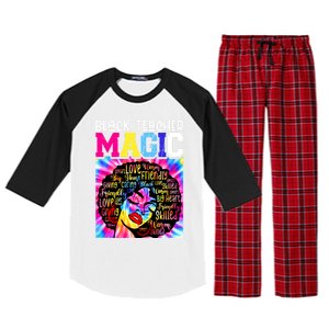 Black Teacher Educator Magic Africa Black History Juneteenth Funny Gift Raglan Sleeve Pajama Set