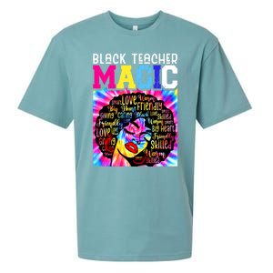 Black Teacher Educator Magic Africa Black History Juneteenth Funny Gift Sueded Cloud Jersey T-Shirt