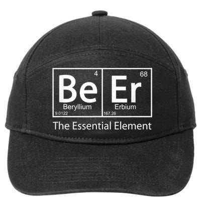 Beer The Essential Element Geeky Periodic Table Chemistry 7-Panel Snapback Hat