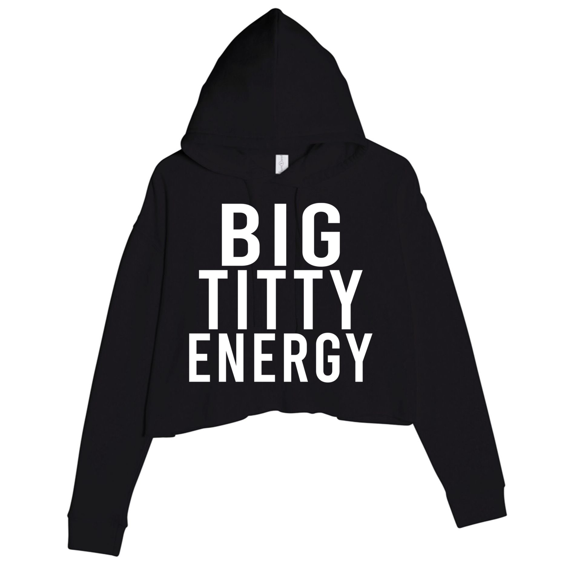 Big Titty Energy Funny Sorority Sister Wife Festival Party Cute Gift Crop Fleece Hoodie