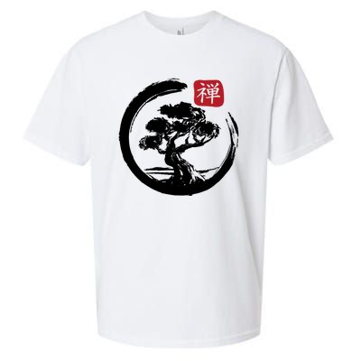 Bonsai Tree Enso Circle Japanese Zen Yoga Buddhism Aesthetic Gift Sueded Cloud Jersey T-Shirt